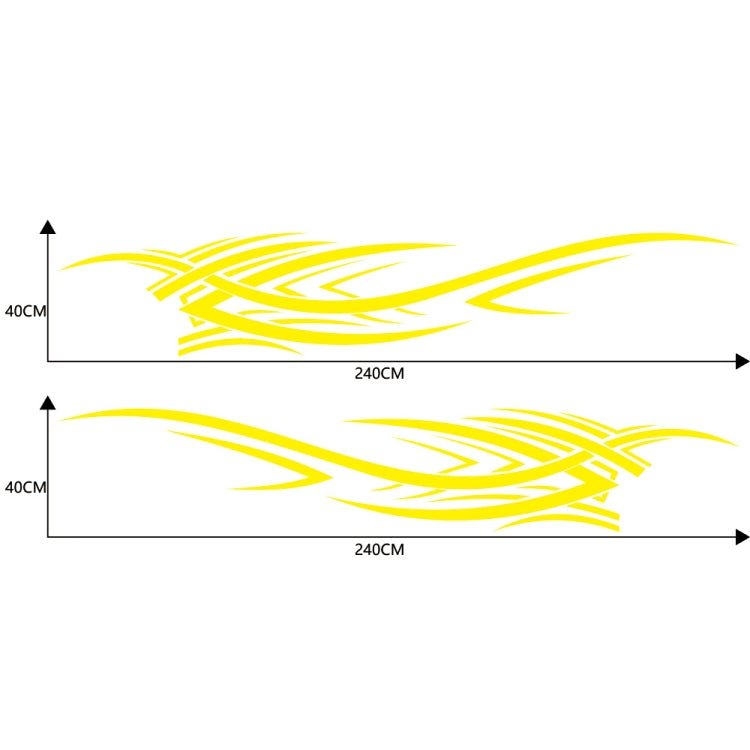 2 PCS/Set D-503 Totem Pattern Car Modified Decorative Sticker(Yellow) - In Car by buy2fix | Online Shopping UK | buy2fix