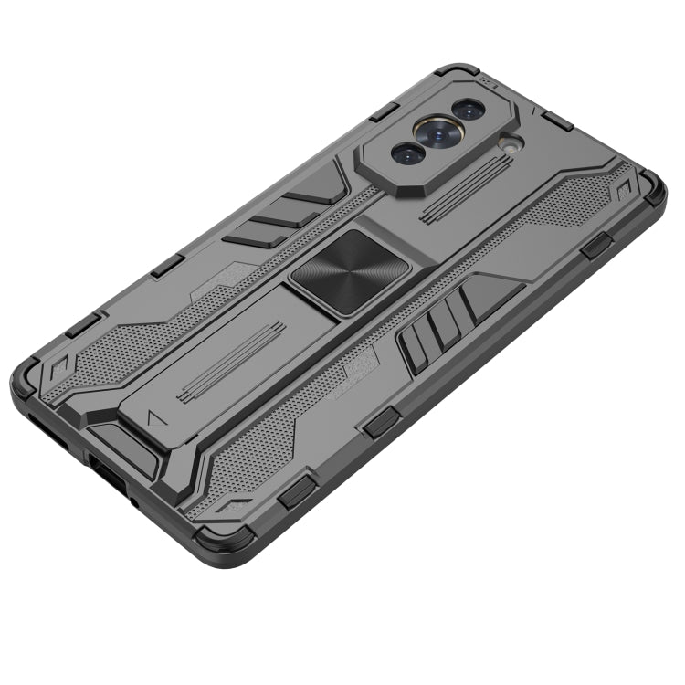 For Huawei Nova 10 4G Supersonic PC + TPU Shock-proof Protective Phone Case with Holder(Silver) - Huawei Cases by buy2fix | Online Shopping UK | buy2fix