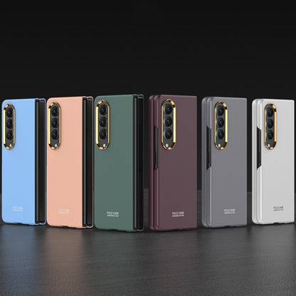 For Samsung Galaxy Z Fold4 GKK Ultra-thin Electroplating Lens Frame Phone Case(Rose Gold) - Galaxy Z Fold4 5G Cases by GKK | Online Shopping UK | buy2fix