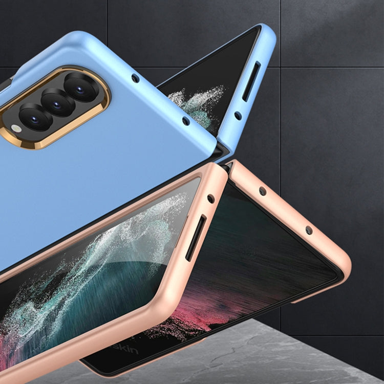 For Samsung Galaxy Z Fold4 GKK Ultra-thin Electroplating Lens Frame Phone Case(Rose Gold) - Galaxy Z Fold4 5G Cases by GKK | Online Shopping UK | buy2fix