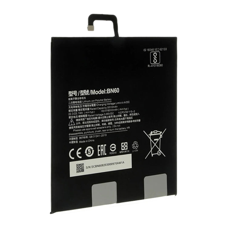 BN60 6000mAh For Xiaomi Mi Pad 4 Li-Polymer Battery Replacement - For Xiaomi by buy2fix | Online Shopping UK | buy2fix