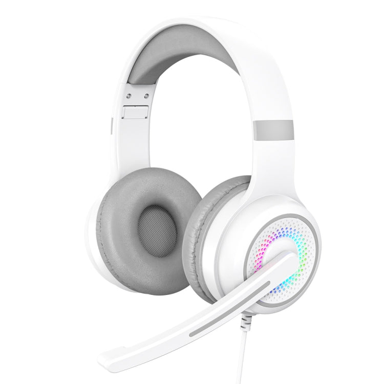 Y20 LED Bass Stereo PC Wired Gaming Headset with Microphone(White) - Multimedia Headset by buy2fix | Online Shopping UK | buy2fix