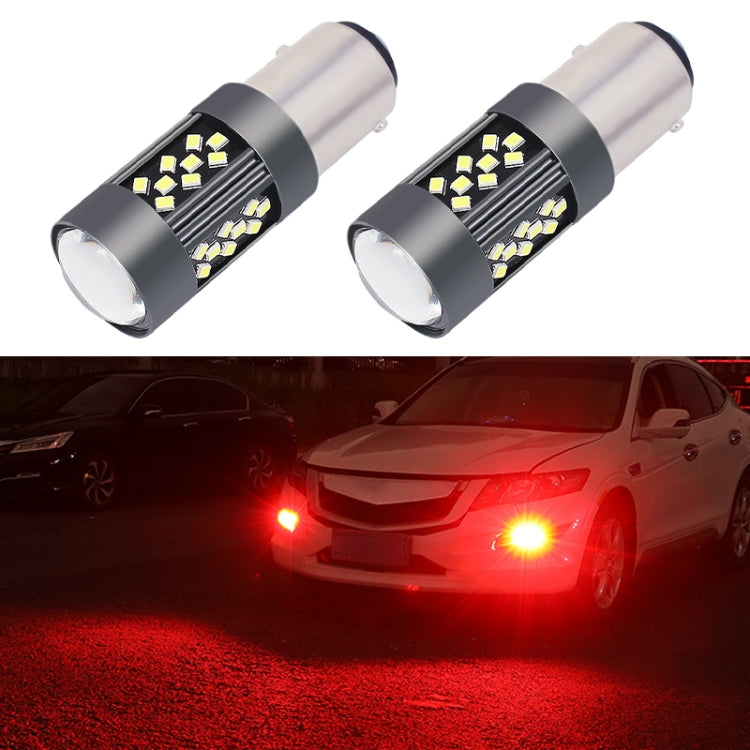 1 Pair 1157 12V 7W Continuous Car LED Fog Light(Red Light) - In Car by buy2fix | Online Shopping UK | buy2fix