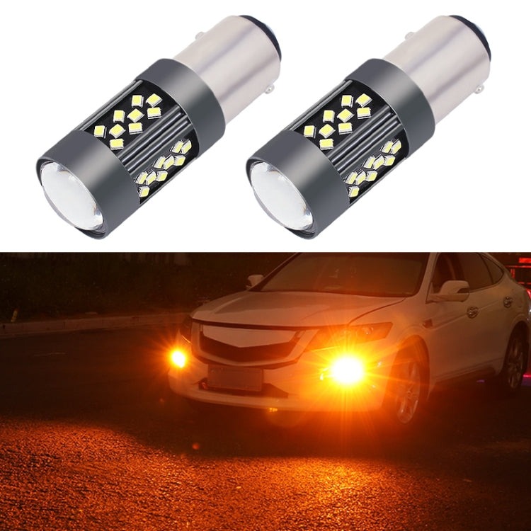 1 Pair 1157 12V 7W Strobe Car LED Fog Light(Orange Light) - In Car by buy2fix | Online Shopping UK | buy2fix