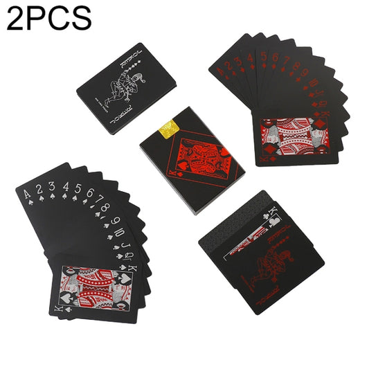 2 Set Plastic Waterproof PVC Poker Cards, Size:6.3 x 8.9cm(Red+White) - Gambling by buy2fix | Online Shopping UK | buy2fix