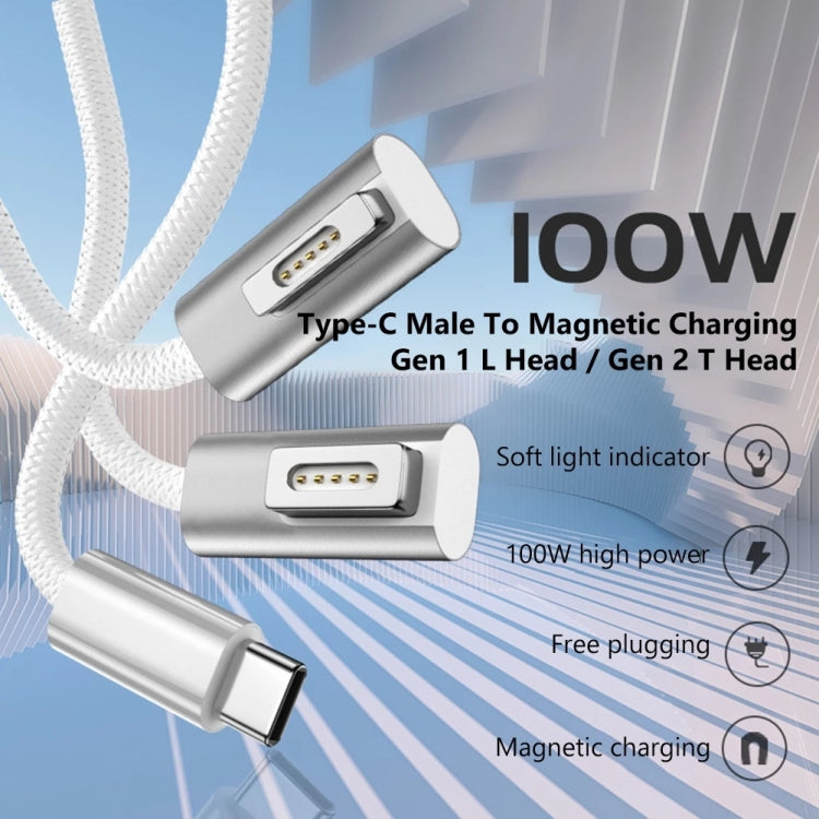 100W 5 Pin MagSafe 1 (L-shaped) to USB-C / Type-C PD Charging Cable, Cable Length: 1.8m - Cable & Adapter by buy2fix | Online Shopping UK | buy2fix