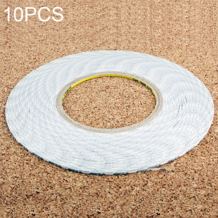 10 PCS 1mm Double Sided Adhesive Sticker Tape for Phone Touch Panel Repair, Length: 50m(White) - Repair & Spare Parts by buy2fix | Online Shopping UK | buy2fix