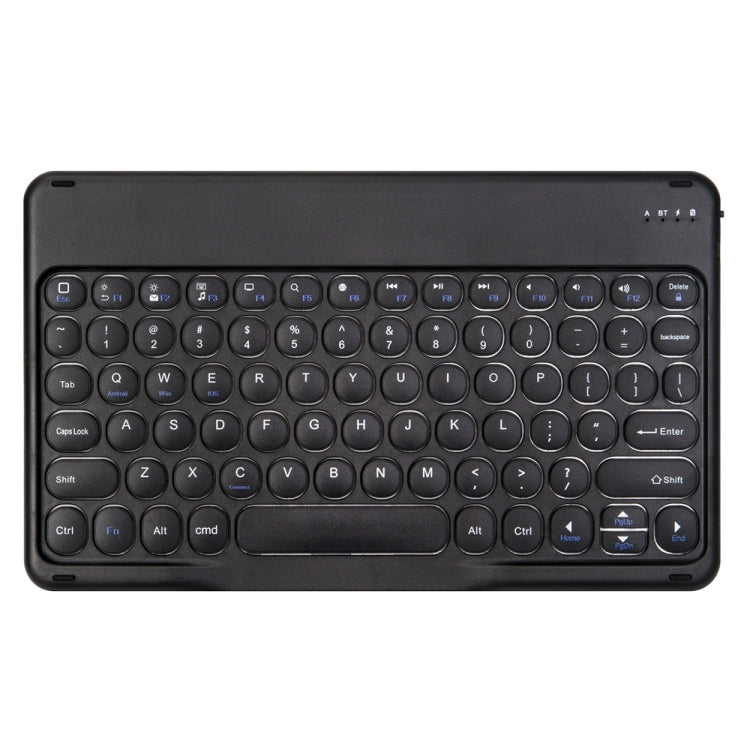 Round Cap Bluetooth Keyboard Leather Case with Pen Slot, without Touchpad For Samsung Galaxy Tab A7 10.4 2020(Black+Black Keyboard) - Samsung Keyboard by buy2fix | Online Shopping UK | buy2fix