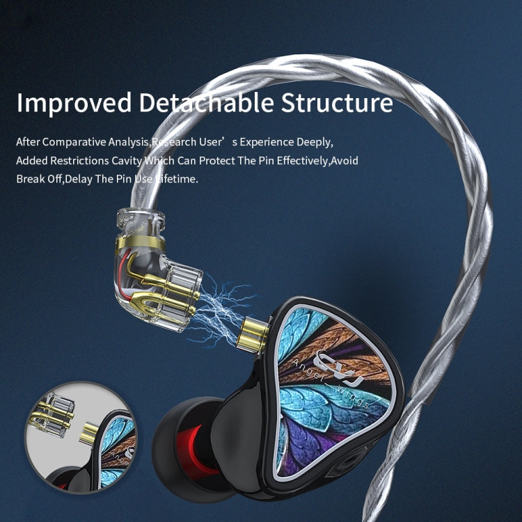 CVJ Angel Wings Hybrid Technology HiFi Music Wired Earphone No Mic - In Ear Wired Earphone by CVJ | Online Shopping UK | buy2fix