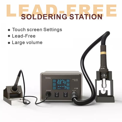 BAKU BA-9852 Digital ESD Hot Air Gun Soldering Station Welding Solder Iron(EU Plug) - Electric Soldering Iron by BAKU | Online Shopping UK | buy2fix