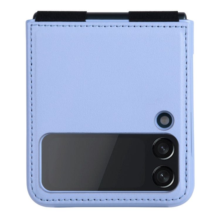 For Samsung Galaxy Z Flip4 5G NILLKIN QIN Series Plain Leather Phone Case(Blue) - Galaxy Z Flip4 5G Cases by NILLKIN | Online Shopping UK | buy2fix