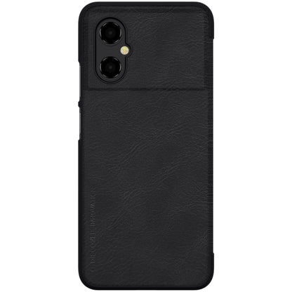 For Xiaomi Poco M4 5G NILLKIN QIN Series Crazy Horse Texture Leather Phone Case(Black) - Xiaomi Cases by NILLKIN | Online Shopping UK | buy2fix