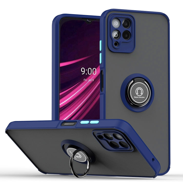 For T-Mobile REVVL 6 Pro 5G Q Shadow 1 Series TPU + PC Phone Case with Ring(Royal Blue) - More Brand by buy2fix | Online Shopping UK | buy2fix