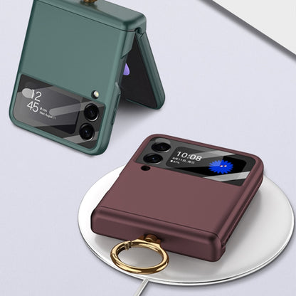 For Samsung Galaxy Z Flip4 GKK Magnetic Hinged Flip Case with Ring Holder(Silver) - Galaxy Z Flip4 5G Cases by GKK | Online Shopping UK | buy2fix