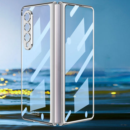 For Samsung Galaxy Z Fold4 GKK Integrated Electroplating + Glass Full Coverage Phone Case(Silver) - Galaxy Z Fold4 5G Cases by GKK | Online Shopping UK | buy2fix