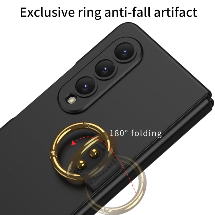 For Samsung Galaxy Z Fold4 GKK Ultra-thin PC Full Coverage Phone Case with Ring Holder(Grey) - Galaxy Z Fold4 5G Cases by GKK | Online Shopping UK | buy2fix