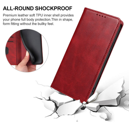 For Xiaomi Poco X4 GT Magnetic Closure Leather Phone Case(Red) - Poco X4 GT Cases by buy2fix | Online Shopping UK | buy2fix