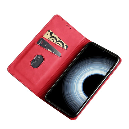 For Xiaomi Redmi K50 Ultra/Xiaomi 12T/Xiaomi 12T Pro Skin Feel Magnetic Horizontal Flip Leather Phone Case(Red) - Xiaomi Cases by buy2fix | Online Shopping UK | buy2fix