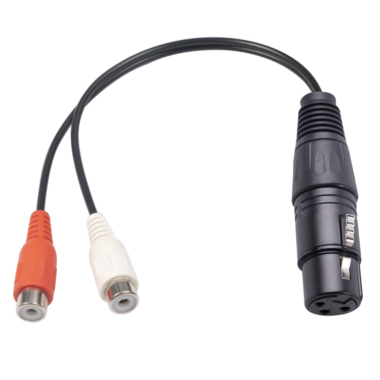 3714 3pin XLR Female to 2 x RCA Female Audio Cable, Length: 20cm - Consumer Electronics by buy2fix | Online Shopping UK | buy2fix