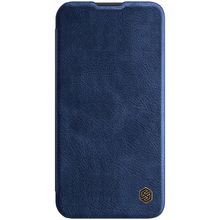 For iPhone 14 Pro Max NILLKIN QIN Series Pro Crazy Horse Texture Leather Case(Blue) - iPhone 14 Pro Max Cases by NILLKIN | Online Shopping UK | buy2fix