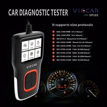 Viecar VP101 Car Code Reader OBD2 Analyzer Diagnostic Scanner - In Car by buy2fix | Online Shopping UK | buy2fix