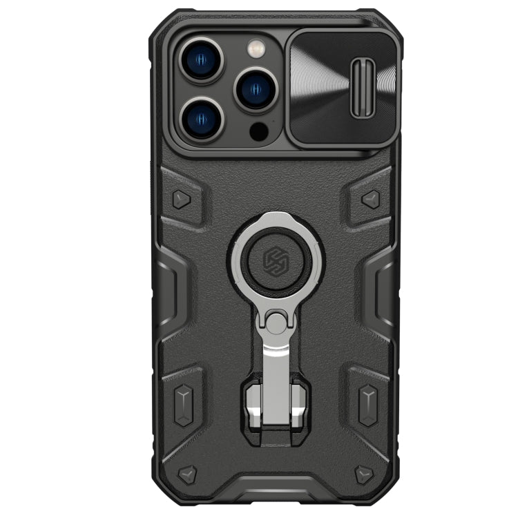 For iPhone 14 Pro Max NILLKIN CamShield Armor Pro Magnetic Phone Case(Black) - iPhone 14 Pro Max Cases by NILLKIN | Online Shopping UK | buy2fix