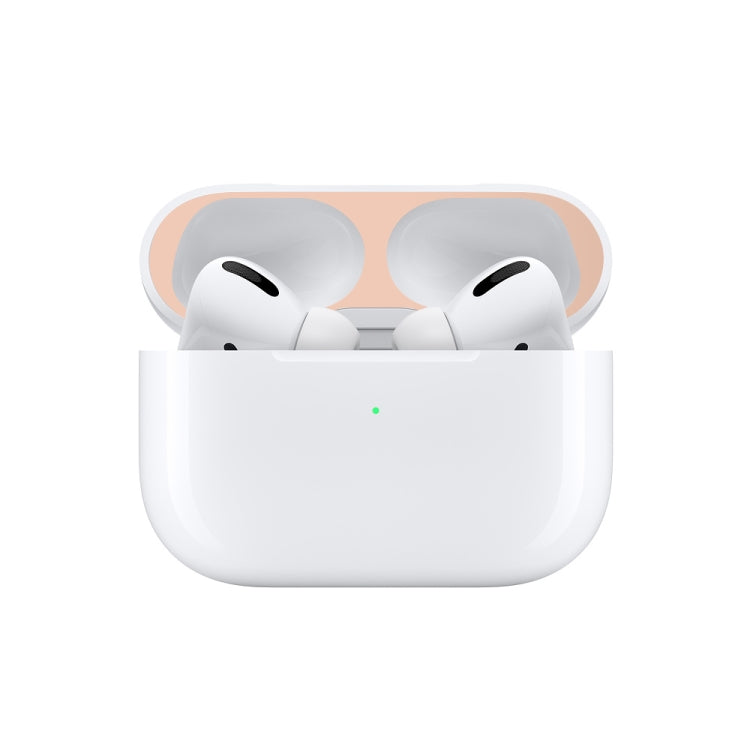 For Apple AirPods Pro 2 Wireless Earphone Protective Case Metal Sticker(Flesh Color) - Protective Sticker by buy2fix | Online Shopping UK | buy2fix