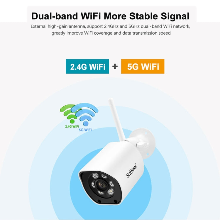 SriHome SH034C 4.0MP AI Humanoid Tracking WiFi Outdoor Surveillance Camera(AU Plug) - Security by SriHome | Online Shopping UK | buy2fix