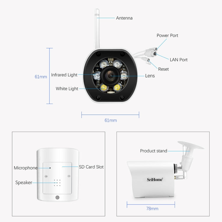 SriHome SH034C 4.0MP AI Humanoid Tracking WiFi Outdoor Surveillance Camera(UK Plug) - Security by SriHome | Online Shopping UK | buy2fix