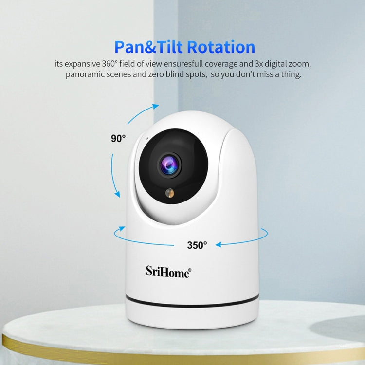 SriHome SH042 2.0MP 1080P HD AI WiFi Pan-tilt Surveillance Camera(US Plug) - Security by SriHome | Online Shopping UK | buy2fix