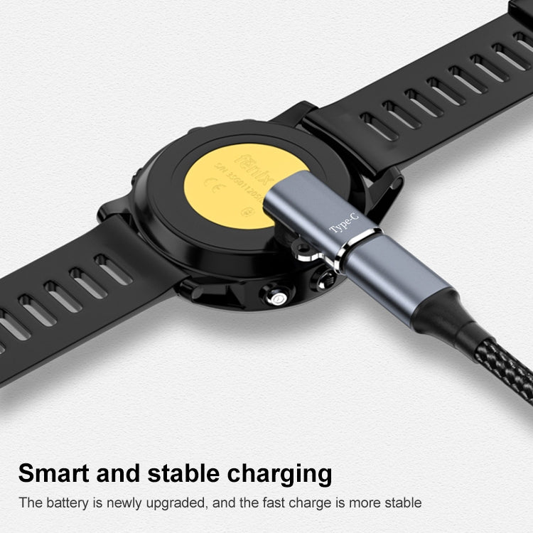 For Garmin Watch Charging Adapter, Interface:Type-C Side Elbow - Smart Wear by buy2fix | Online Shopping UK | buy2fix