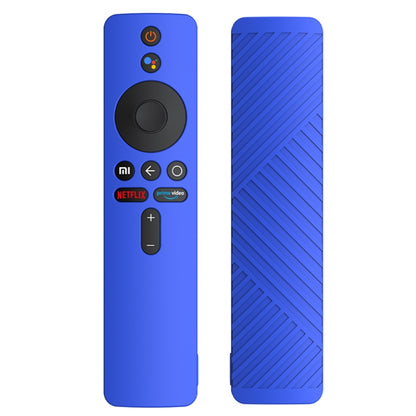 For Xiaomi MiBox S Solid Color Silicone Protective Cover(Dark Blue) - Remote Control Covers by buy2fix | Online Shopping UK | buy2fix