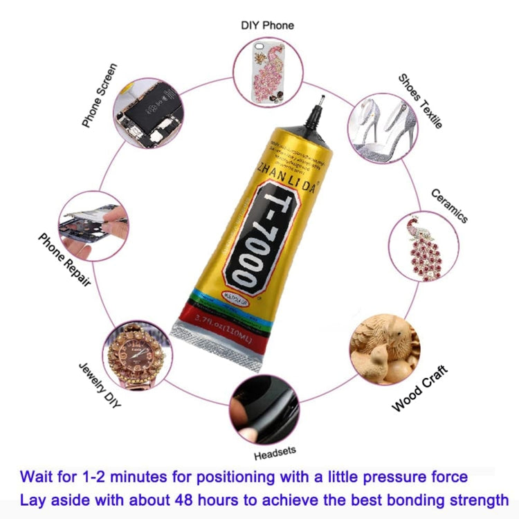 50mL T7000 LCD Screen Black Glue Multifunction Universal DIY Adhesive Glue - Repair Glue Series by buy2fix | Online Shopping UK | buy2fix