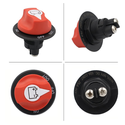 50A 10AWG Car Yacht Battery Selector Isolator Disconnect Rotary Switch Cut With Power Cord - In Car by buy2fix | Online Shopping UK | buy2fix