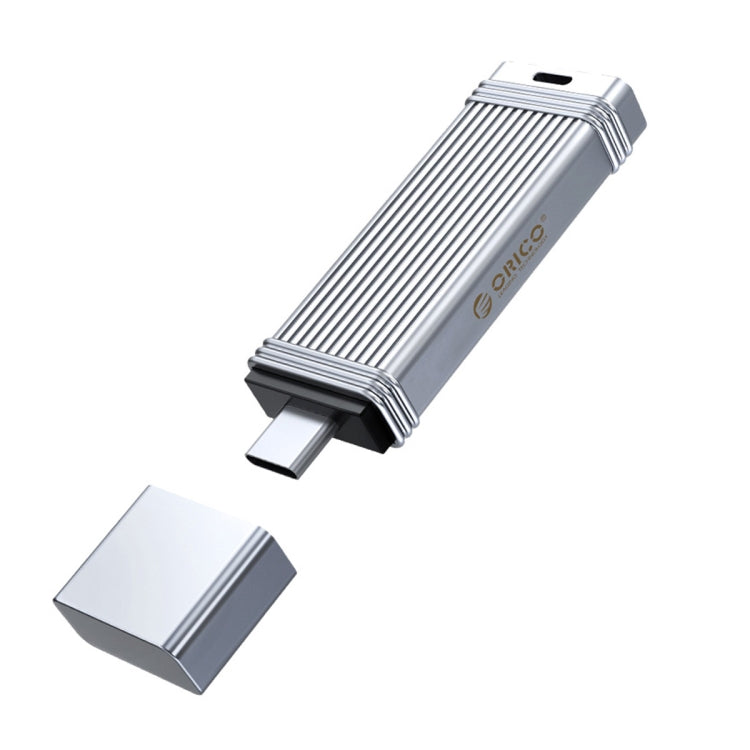 ORICO USB Flash Drive, Read: 100MB/s, Write: 50MB/s, Memory:128GB, Port:Type-C(Silver) - USB Flash Drives by ORICO | Online Shopping UK | buy2fix