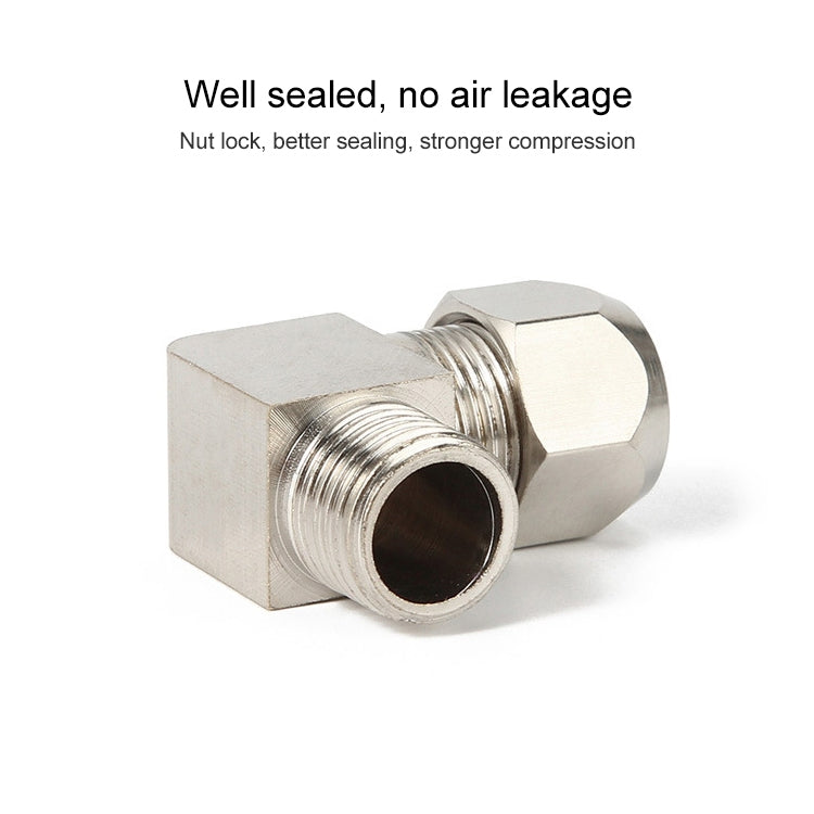 PL10-03 LAIZE Nickel Plated Copper Reducer Elbow Pneumatic Quick Fitting Connector -  by LAIZE | Online Shopping UK | buy2fix