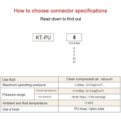 KT-PU-10 LAIZE Nickel Plated Copper Straight Pneumatic Quick Fitting Copper Pipe Connector -  by LAIZE | Online Shopping UK | buy2fix