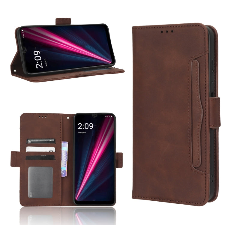 For T-Mobile REVVL 6 Pro 5G Skin Feel Calf Texture Card Slots Leather Phone Case(Brown) - More Brand by buy2fix | Online Shopping UK | buy2fix