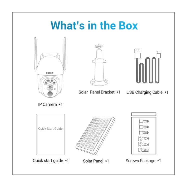 ESCAM QF103 3MP Cloud Storage PT WIFI PIR Alarm IP Camera with Solar Panel Battery Support Full Color Night Vision & Two Way Audio - Security by ESCAM | Online Shopping UK | buy2fix