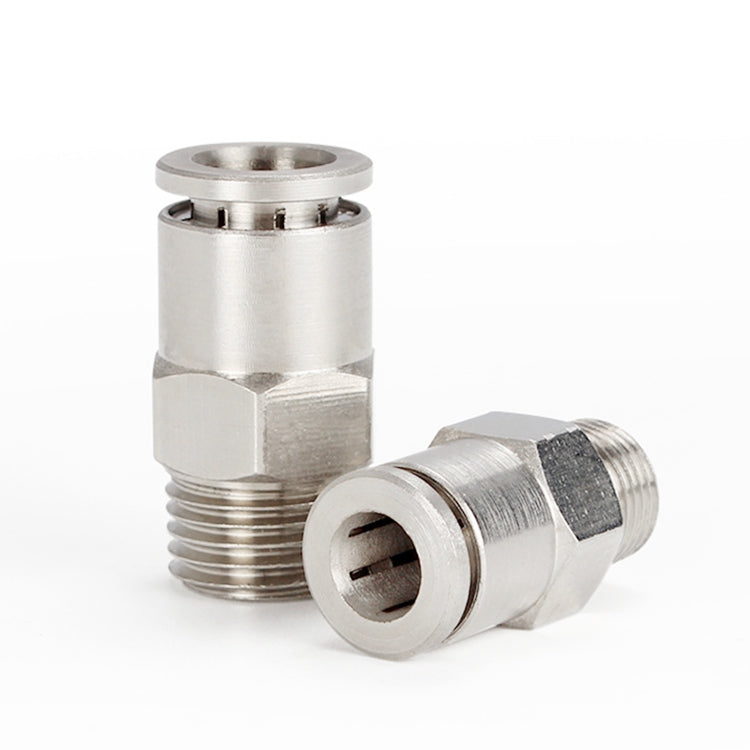 PC16-04 LAIZE Nickel Plated Copper Male Thread Straight Pneumatic Quick Connector -  by LAIZE | Online Shopping UK | buy2fix