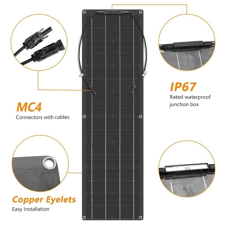 100W Dual Board PV System Solar Panel(Black) - Consumer Electronics by buy2fix | Online Shopping UK | buy2fix