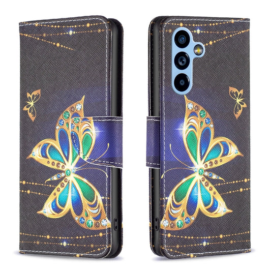 For Samsung Galaxy A54 5G Colored Drawing Pattern Leather Phone Case(Big Butterfly) - Galaxy Phone Cases by buy2fix | Online Shopping UK | buy2fix