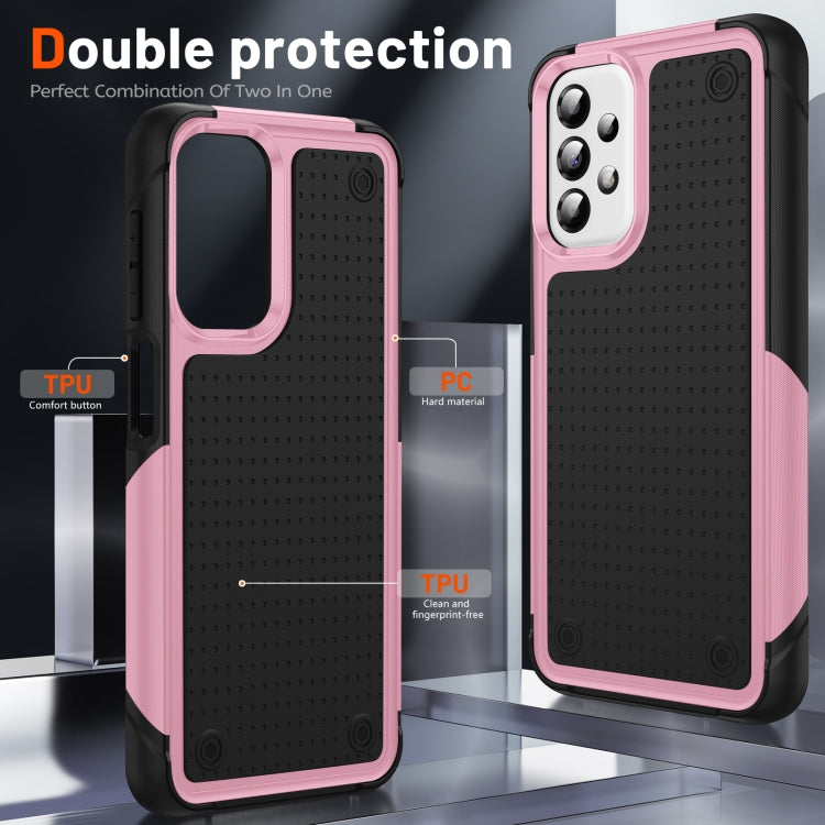 For Samsung Galaxy A23 PC + TPU Shockproof Protective Phone Case(Pink+Black) - Galaxy Phone Cases by buy2fix | Online Shopping UK | buy2fix