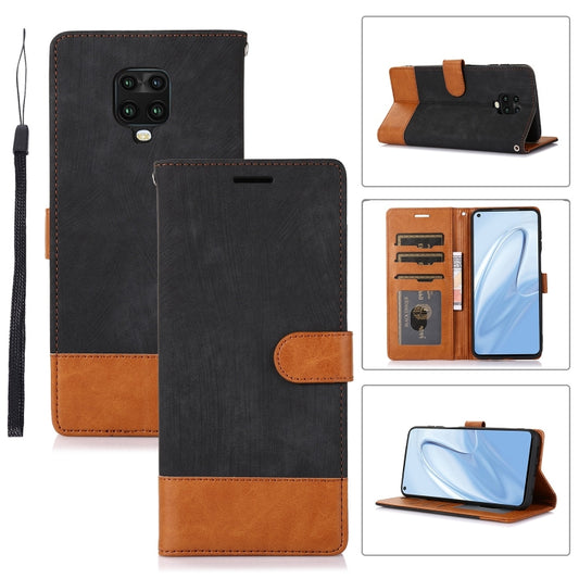 For Xiaomi Redmi Note 9 Pro / Note 9s Splicing Leather Phone Case(Black) - Xiaomi Cases by buy2fix | Online Shopping UK | buy2fix