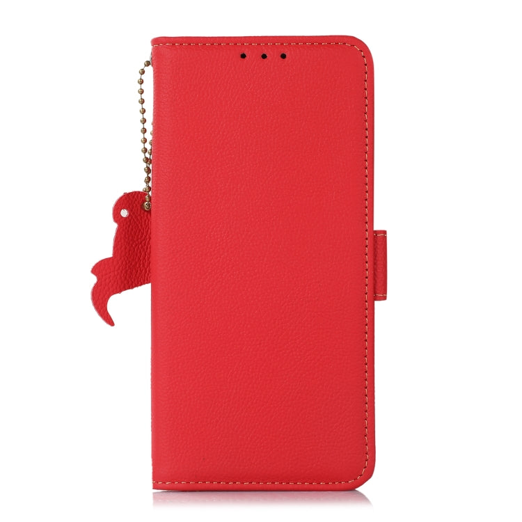 For Nokia X30 5G Side-Magnetic TJ Genuine Leather RFID Phone Case(Red) - Nokia Cases by buy2fix | Online Shopping UK | buy2fix