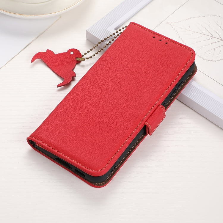 For Nokia X30 5G Side-Magnetic TJ Genuine Leather RFID Phone Case(Red) - Nokia Cases by buy2fix | Online Shopping UK | buy2fix