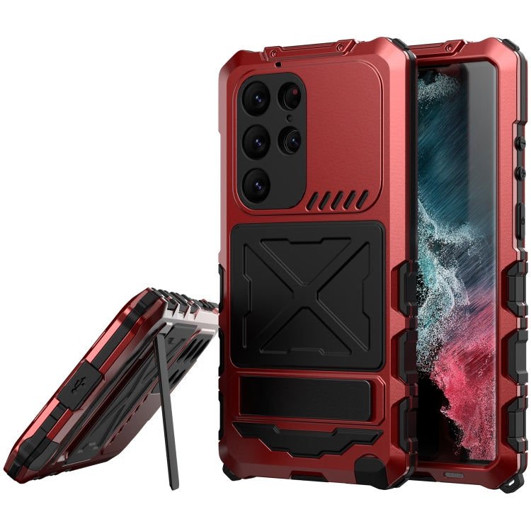 For Samsung Galaxy S23 Ultra 5G R-JUST Life Waterproof Dustproof Shockproof Phone Case(Red) - Galaxy S23 Ultra 5G Cases by R-JUST | Online Shopping UK | buy2fix