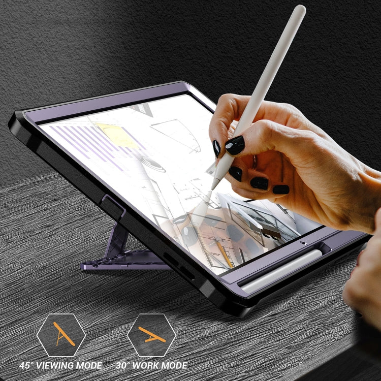 For Samsung Galaxy Tab S6 Lite Explorer PC + TPU Tablet Protective Case with Pen Slot(Purple) - Tab S6 Lite P610 / P615 by buy2fix | Online Shopping UK | buy2fix