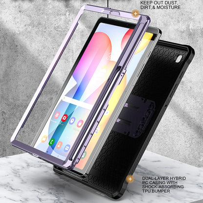 For Samsung Galaxy Tab S6 Lite Explorer PC + TPU Tablet Protective Case with Pen Slot(Purple) - Tab S6 Lite P610 / P615 by buy2fix | Online Shopping UK | buy2fix