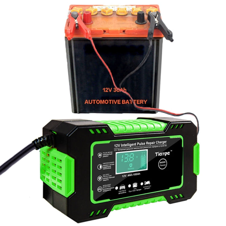 Motorcycle / Car Battery Smart Charger with LCD Creen, Plug Type:UK Plug - In Car by buy2fix | Online Shopping UK | buy2fix